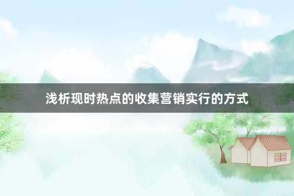 浅析现时热点的收集营销实行的方式